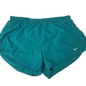 Nike Tempo Dri-FIT Teal Athletic Shorts Women's Size L Running Gym Workout
